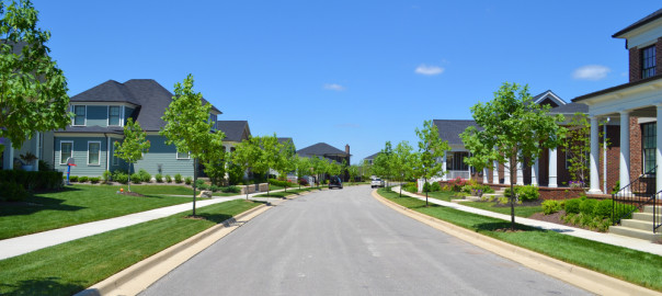 Rental building community street view