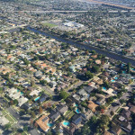 View of neighborhood from plane